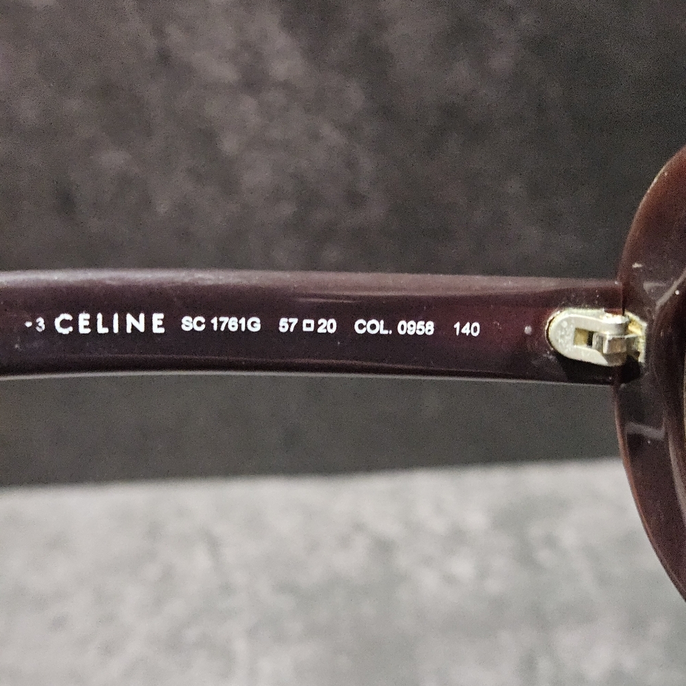 CELINE Oversized Oval Sunglasses Vintage 57/20/140 W/COA GUC - Picture 6 of 8